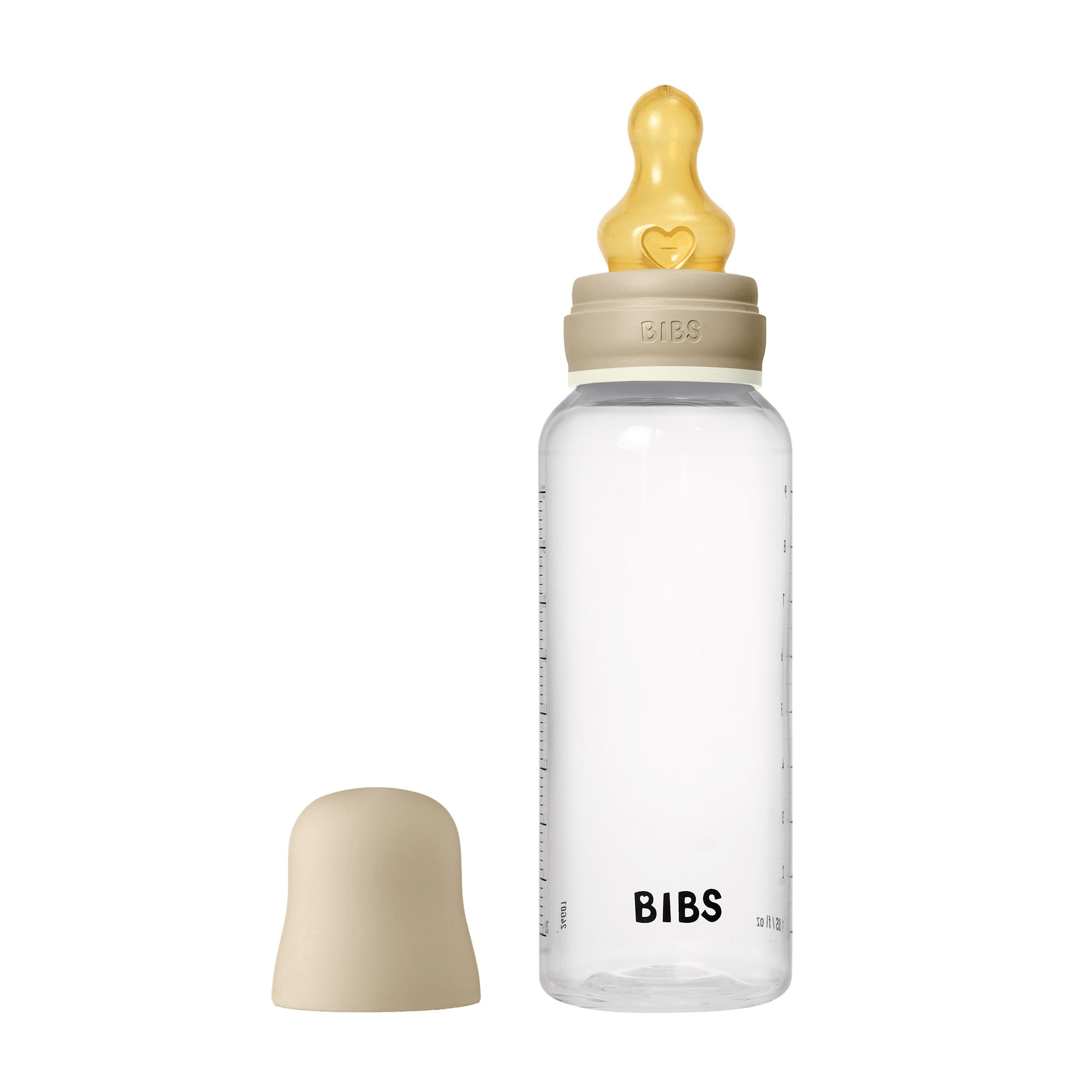 BIBS nočná antikoliková fľaša s kaučukovým cumlíkom 270ml - Vanilla